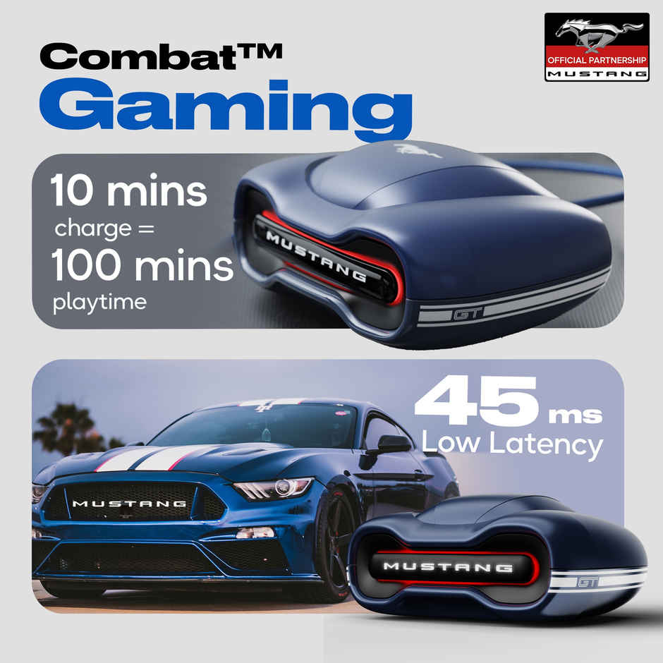 GOBOULT X Mustang Torq Newly Launched TWS In Ear Earbuds With 50H Playtime