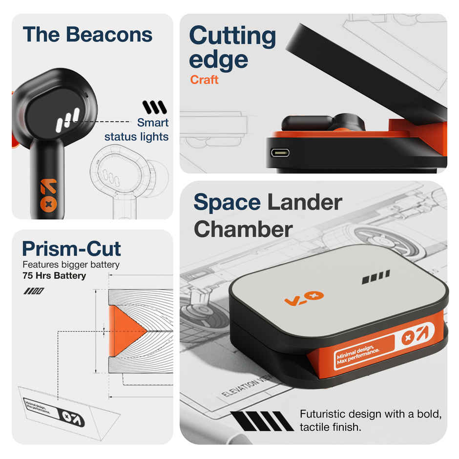 GOBOULT Tenet Turbo Orange TWS Wireless Earbuds Bluetooth