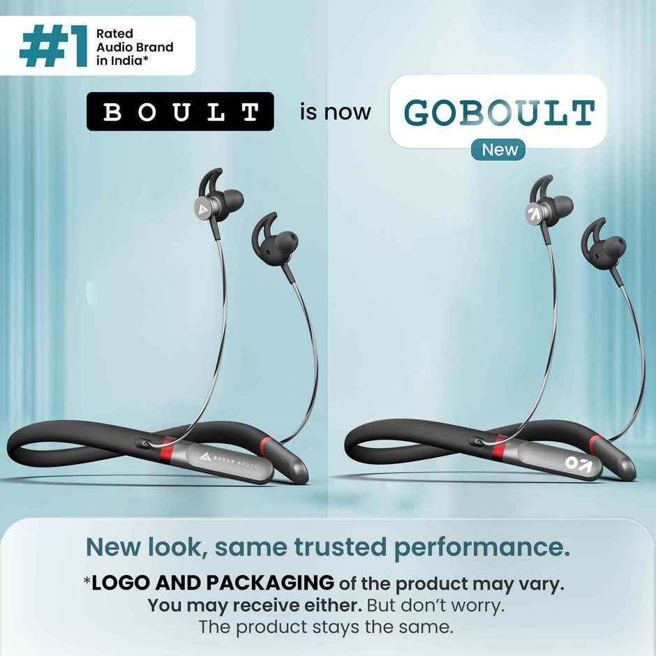 GOBOULT (Formerly Boult) ProBass Fcharge with 40H Playtime | Enc Fast Charging | Black