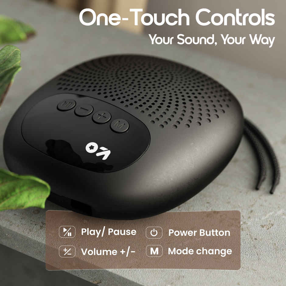 GOBOULT Bassbox Q5 Upto 18H Battery | 5W | 5W Bluetooth Home Speaker| Black