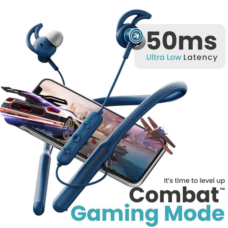 GOBOULT Probass Eqcharge with Zen Mode Enc | 32Hrs Playtime | In The Ear | Blue