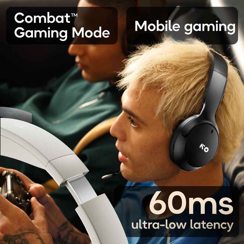 GOBOULT Q | 70Hrs Battery | Enc Mic | 40Mm Boosted Drivers | 4 Eq Modes| Beige