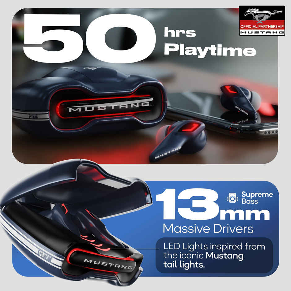 GOBOULT X Mustang Torq Newly Launched TWS In Ear Earbuds With 50H Playtime