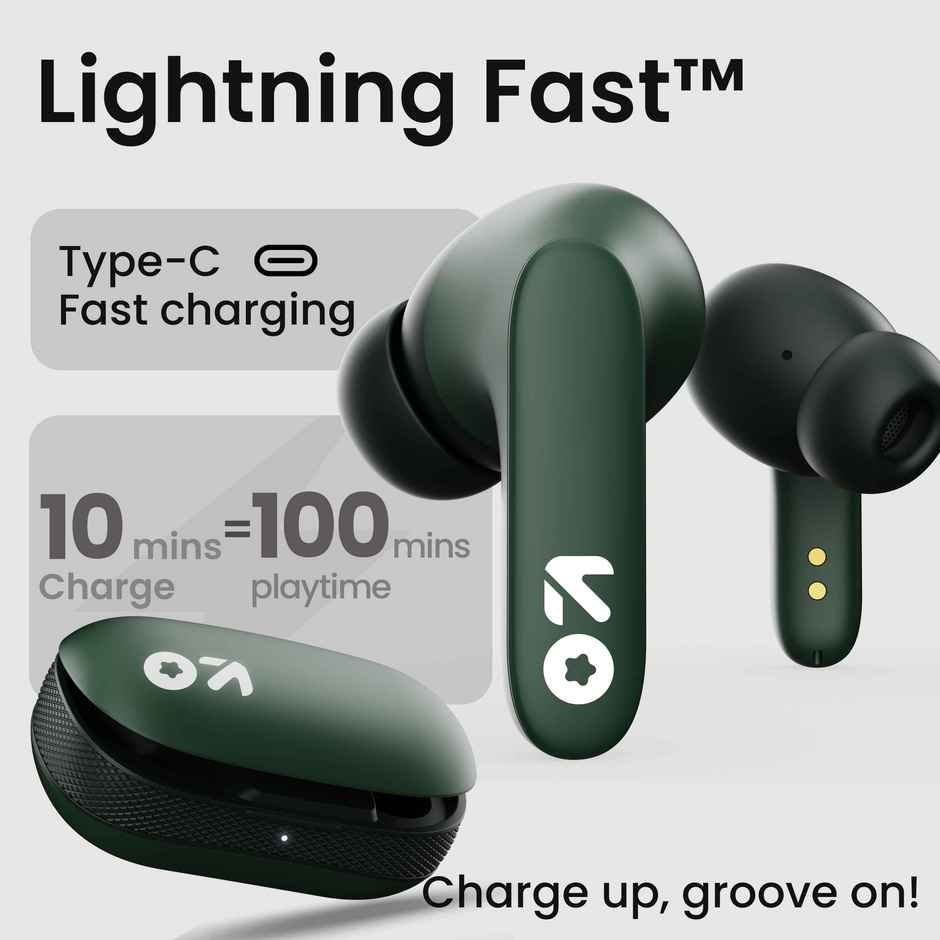 GOBOULT Y1 with Zen Enc Mic 50H Battery|Fast Charging|Pro+Calling|TWS|Green