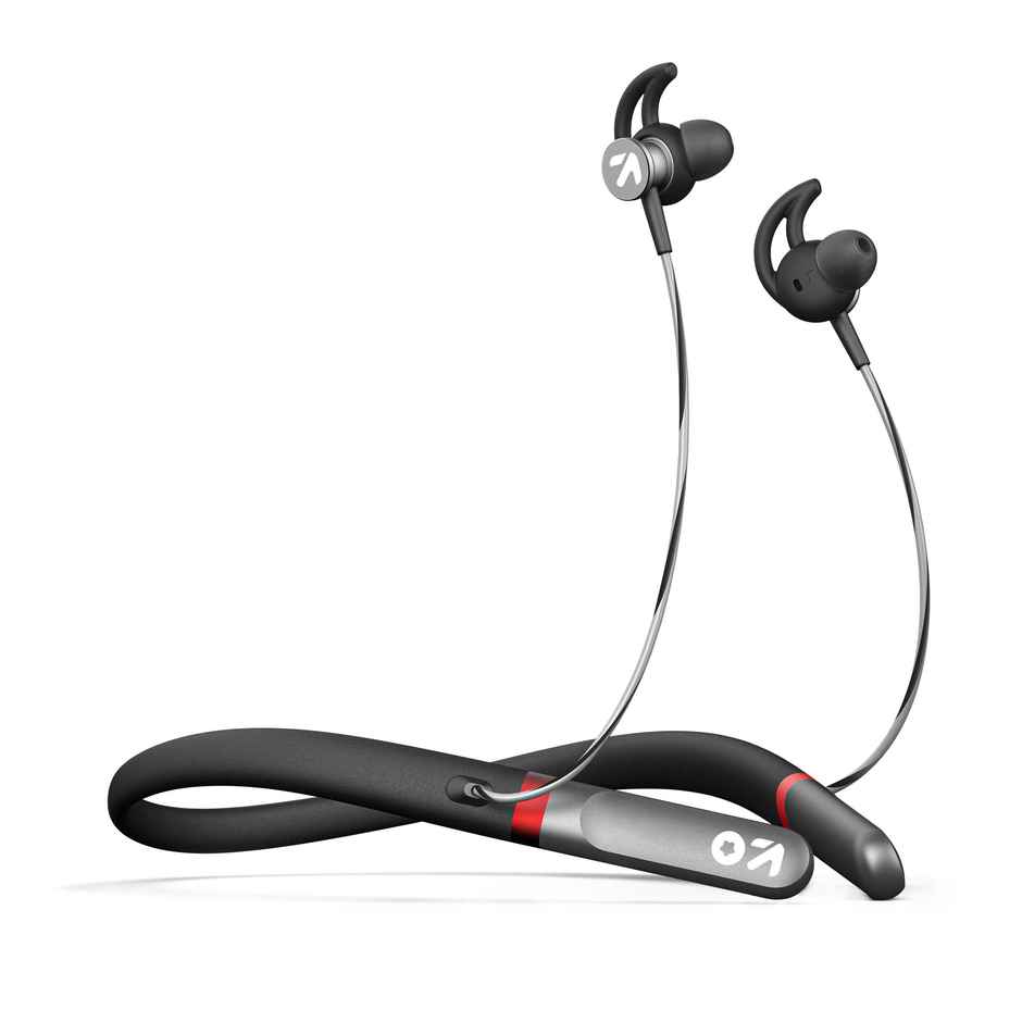 GOBOULT Fcharge Iin Ear Bluetooth Neckband with 40Hrs Playtime, ENC, Fast Charging, Fast Pairing Bluetooth - Black