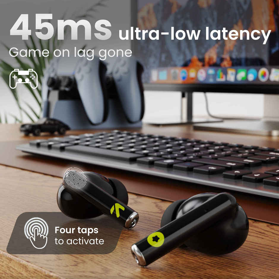 GOBOULT W20 with Zen ENC Mic, 40H Battery Life,5.3v Bt Headset |Space Black