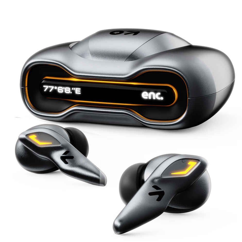 GOBOULT Astra with Quad Mic ENC, 48Hrs Battery, |Smoky Metal, True Wireless