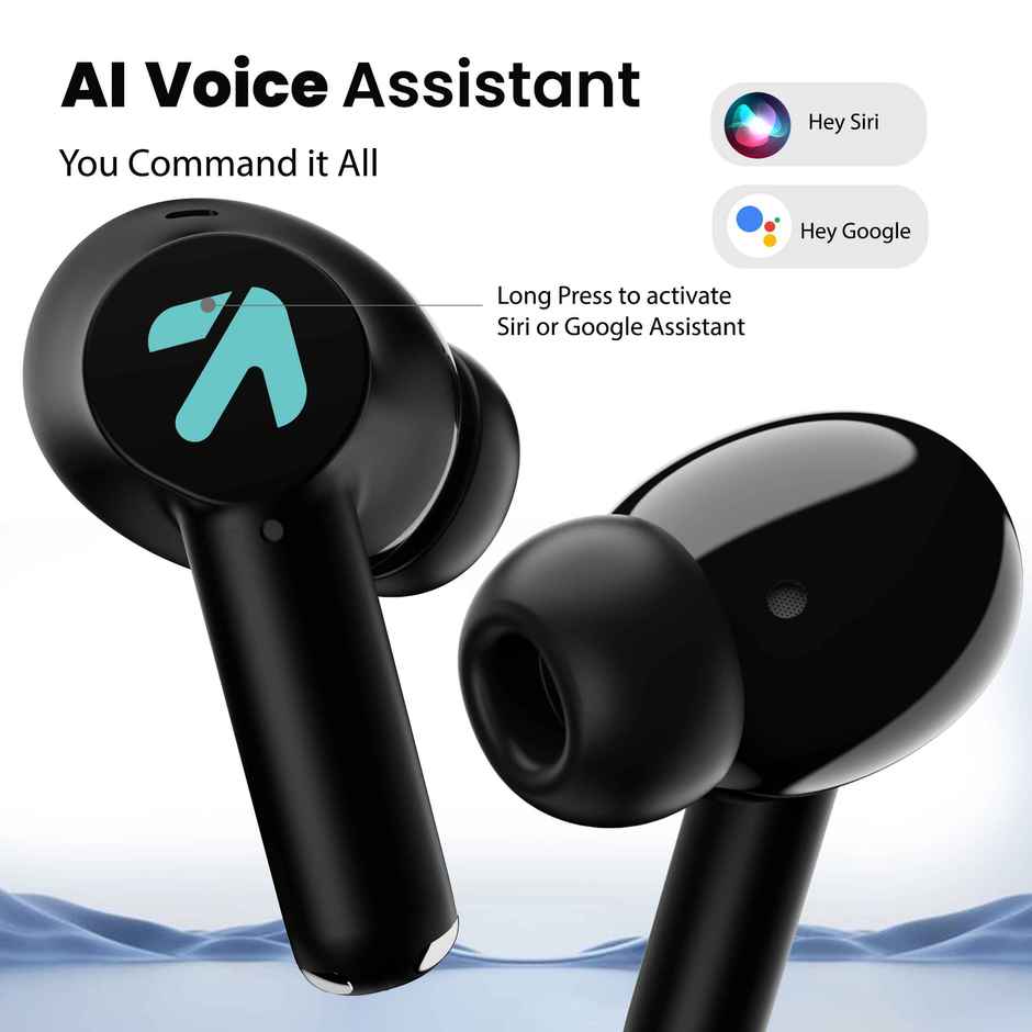 GOBOULT (Formerly Boult) W40 with Quad Mic Enc, 48H Battery Life | True Wireless | Electric Black