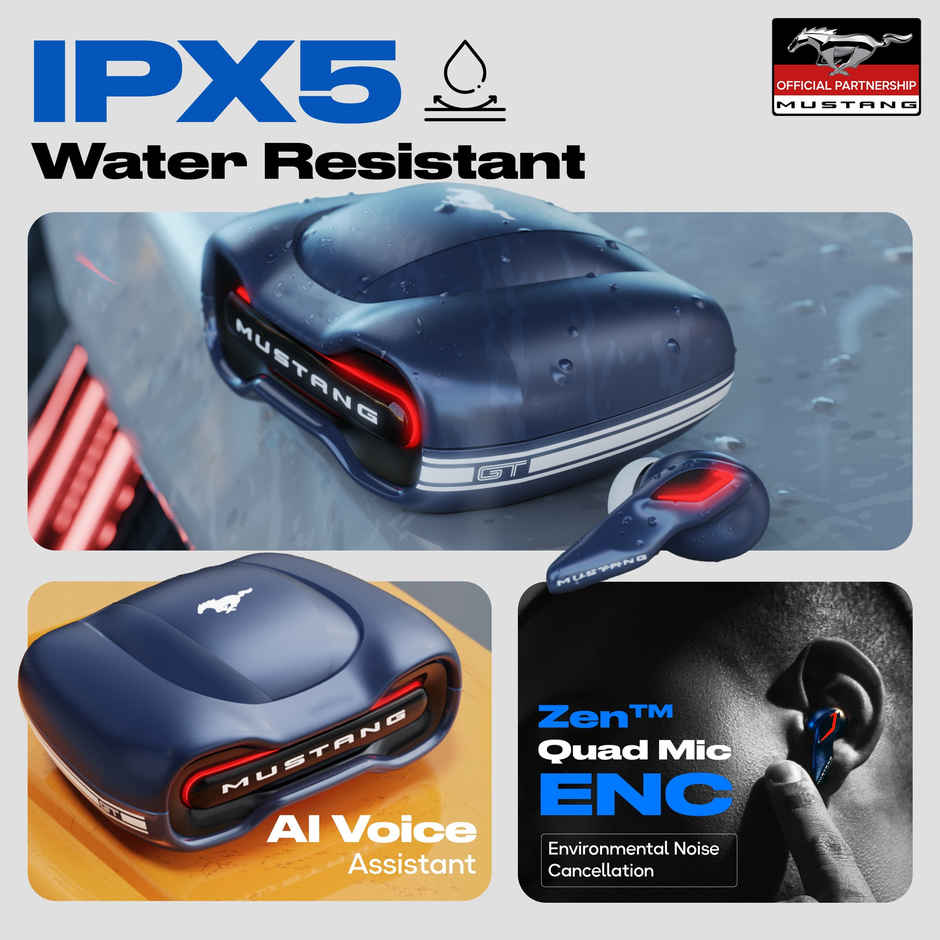 GOBOULT X Mustang Torq Newly Launched TWS In Ear Earbuds With 50H Playtime