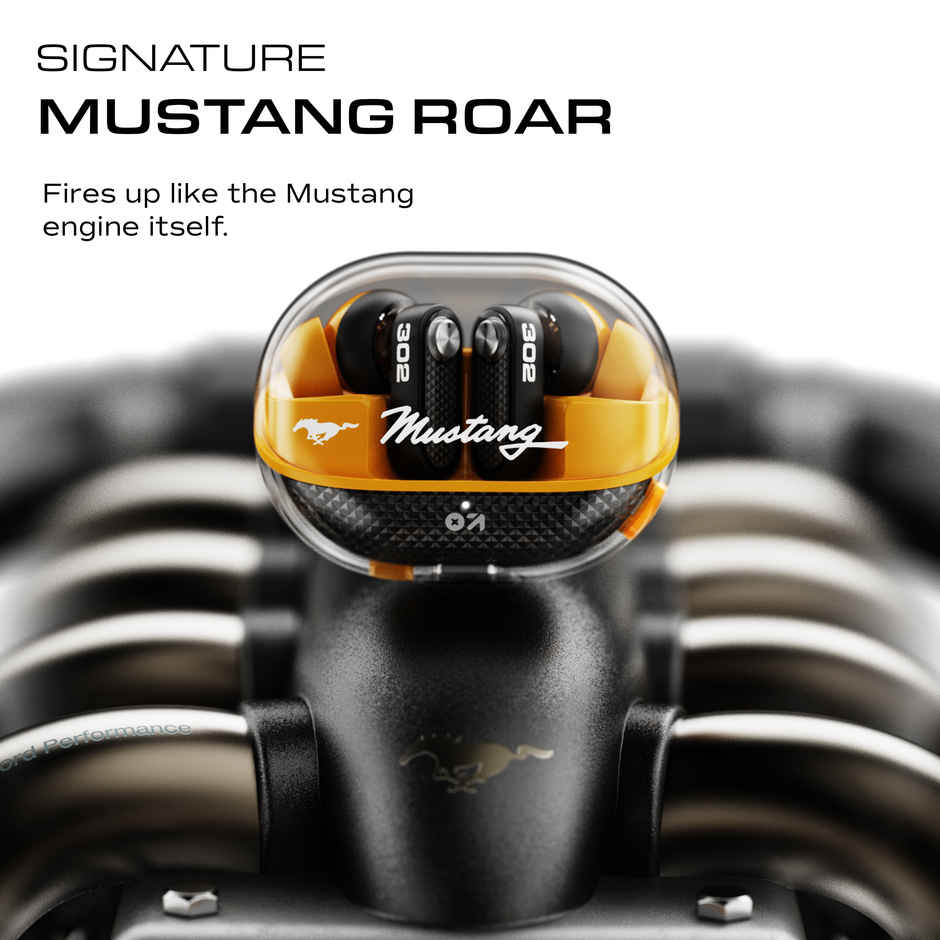 GOBOULT Formerly Boult Mustang Sprint | Turbo Yellow | 30dB ANC | 60H Playtime | 13mm Bass Drivers