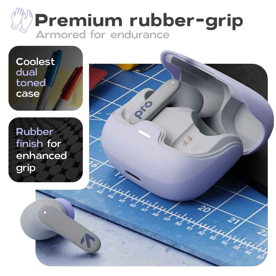 GOBOULT Z40 Pro with 100H Battery,Quad Mic ENC, Scratch Proof, Rubber Grip Design