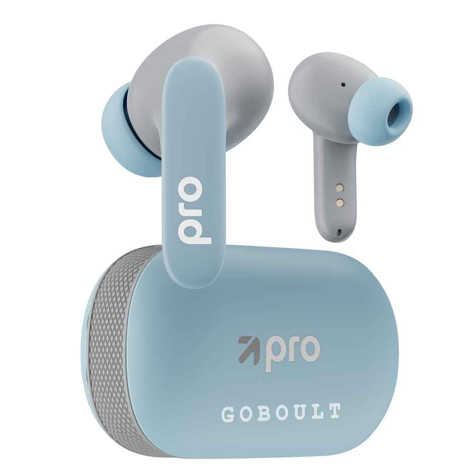 GOBOULT Y1 Pro With Zen Quad Mic Enc 60Hrs Battery Fast Charging 5.3V Powder Blue