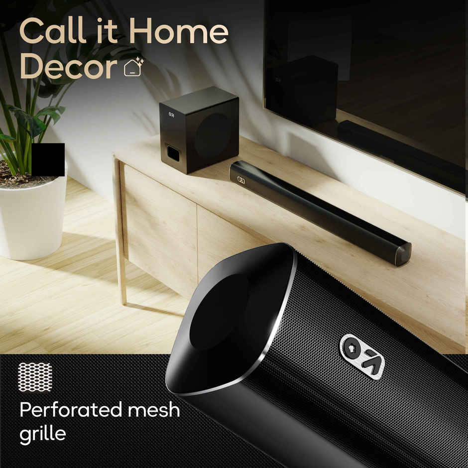 GOBOULT Bassbox X120 with Subwoofer | 2.1 Channel|120W Bluetooth Soundbar | Black