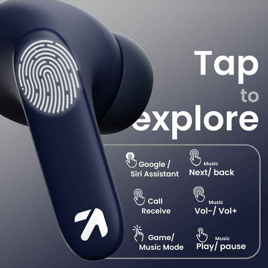 GOBOULT (Formerly Boult) X70 | True Wireless Earbuds | ENC Mic & 60H Playtime | Blue