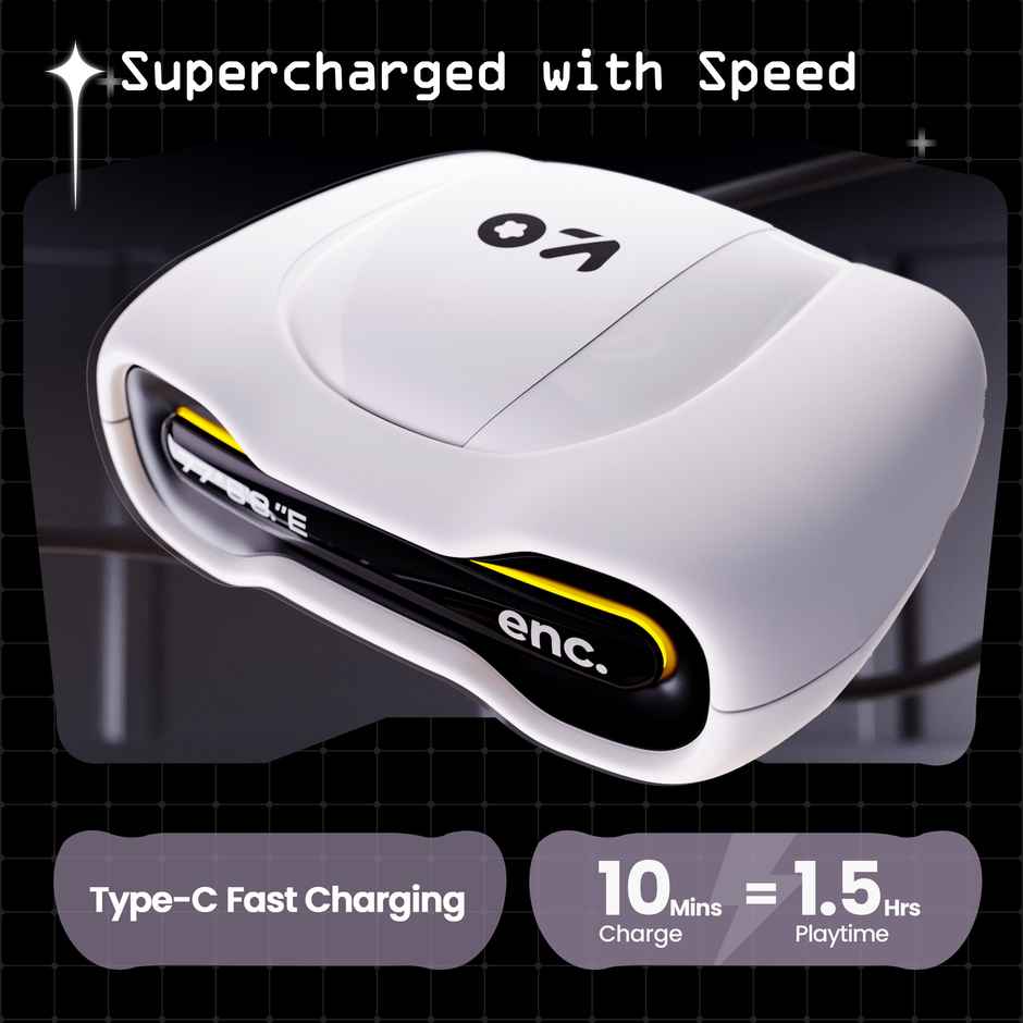 GOBOULT Astra with Quad Mic ENC, 48Hrs Battery, |White Opal, True Wireless