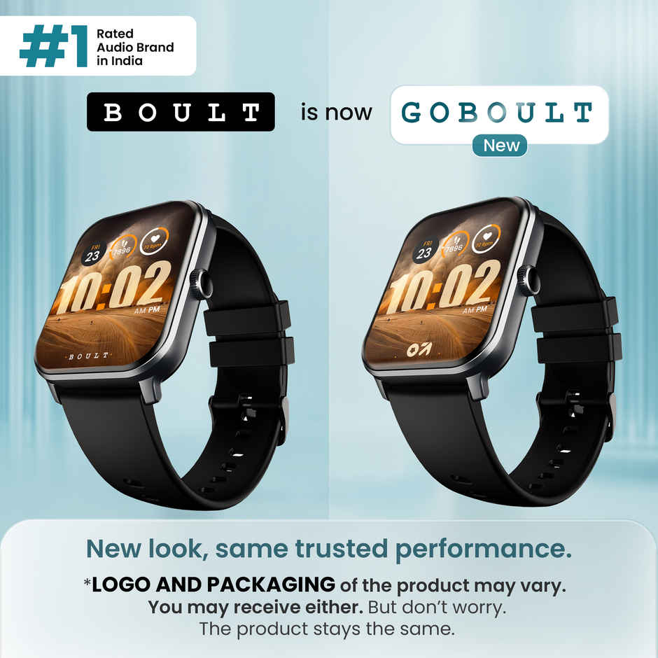 GOBOULT Dive+ Bluetooth Calling Smartwatch | 1.85 Inch HD | 500Nits | 150+ Watchfaces | Jet Black