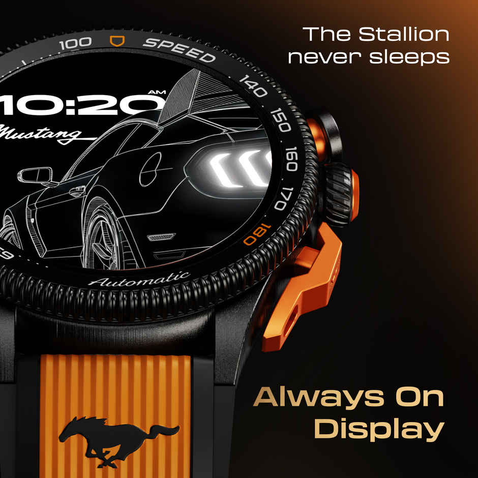GOBOULT Mustang Stallion Turbo Orange Functional Rotation Ring Action Bezel