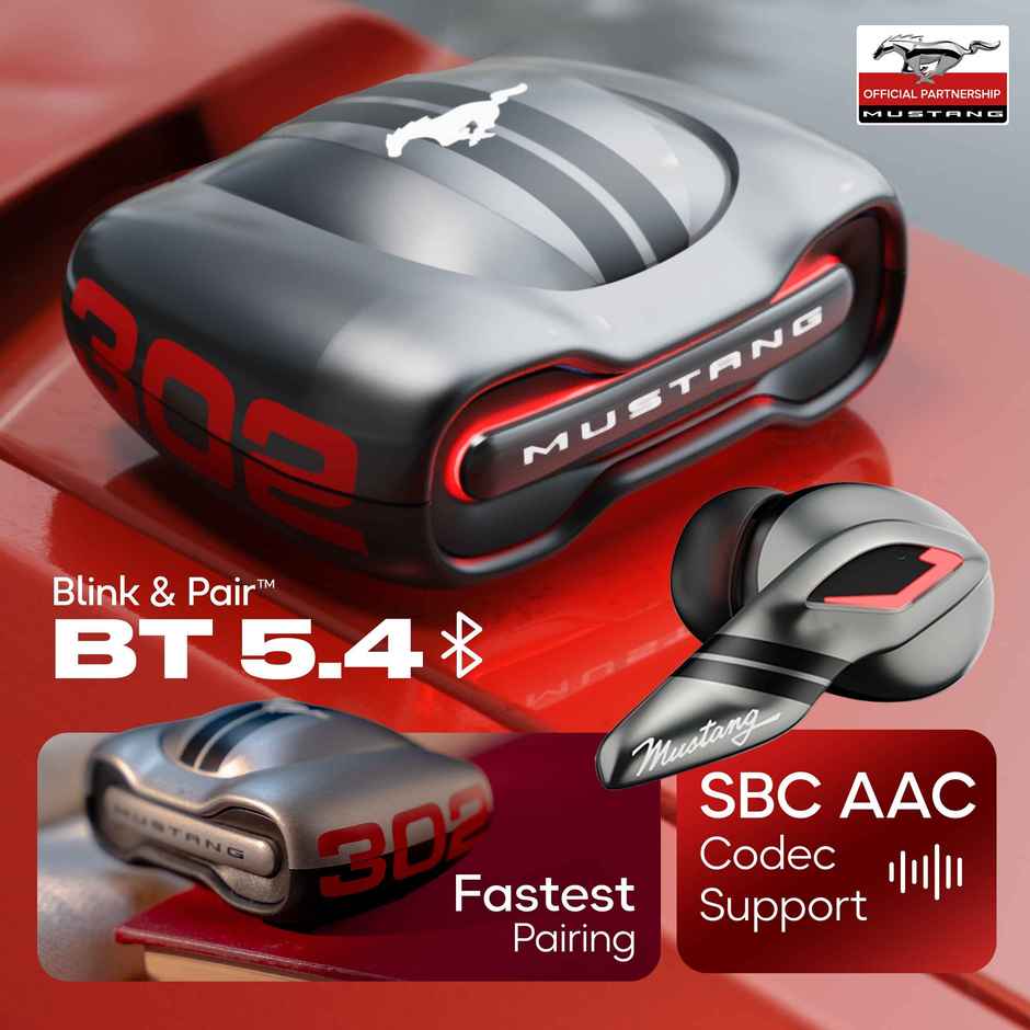 GOBOULT Mustang Torq | 50Hrs Battery | App Support | 4 Mic Enc | 5.4V BT | Silver