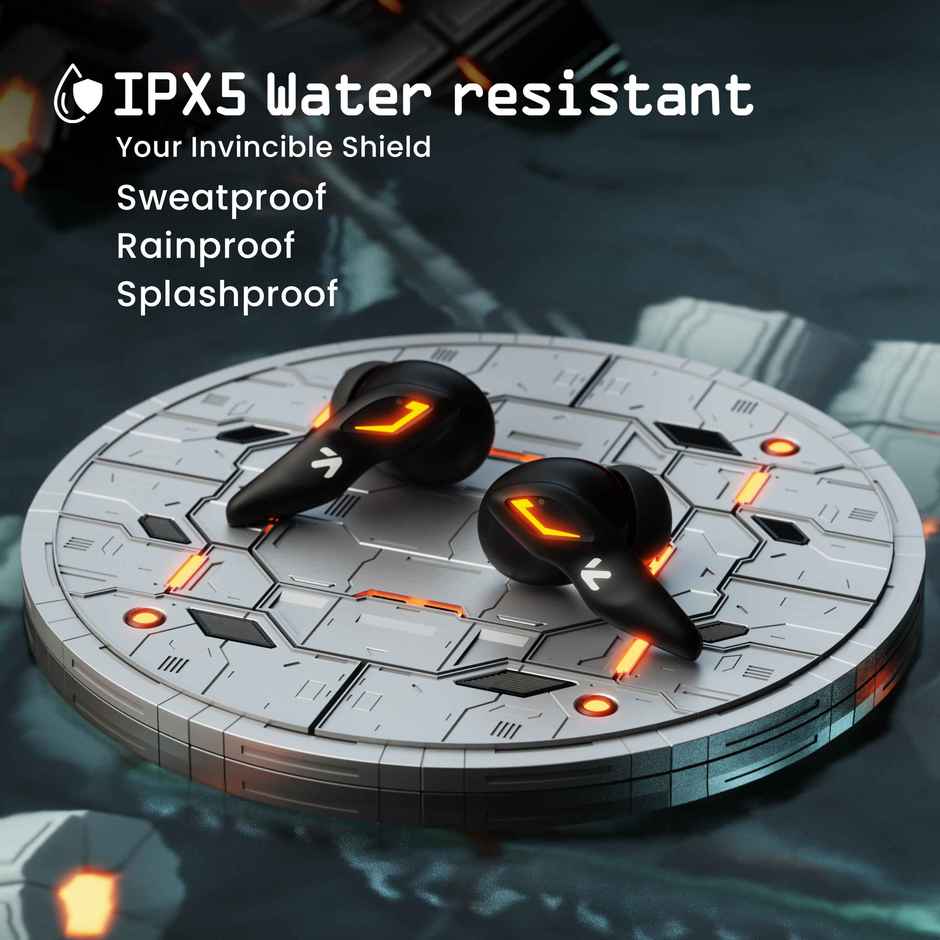 GOBOULT (Formerly Boult) Ember Quad Mic ENC | 48H Battery | Bluetooth 5.3 Headset | Black