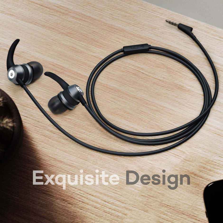 GOBOULT BassBuds X1 in-Ear Wired Earphones with 10mm Extra Bass Driver and HD Sound (Black)