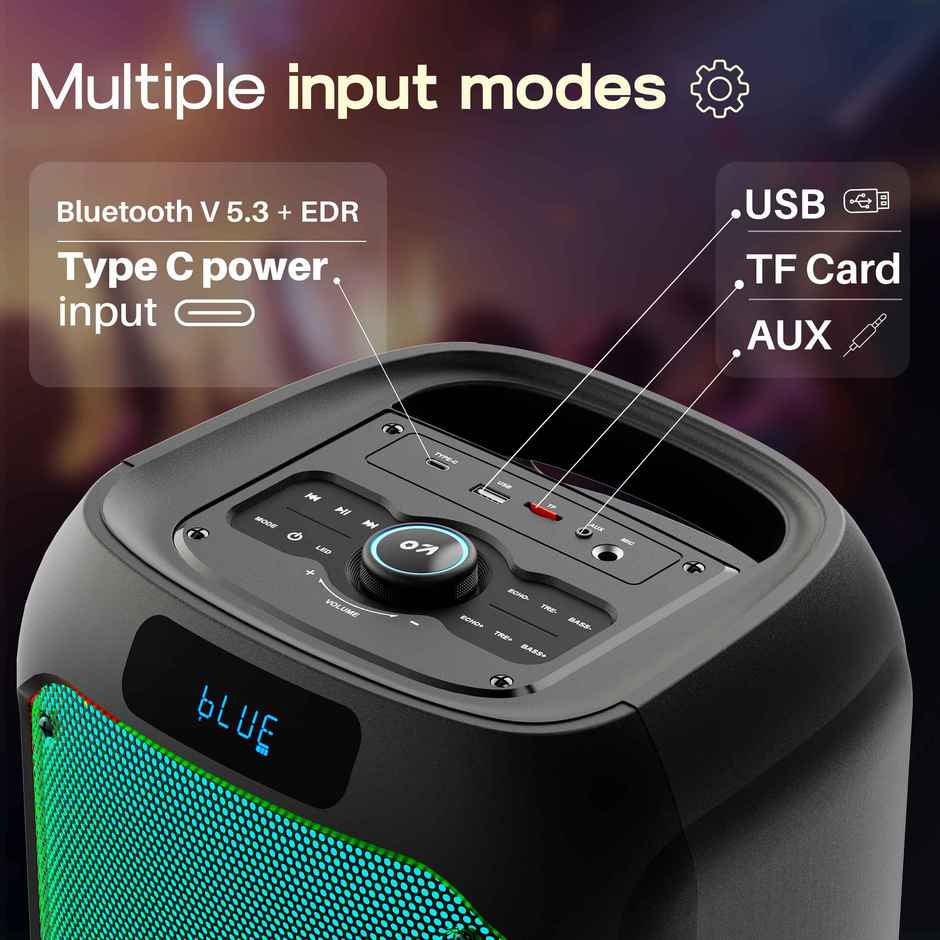 GOBOULT Partybox X80 with Dynamic Rgb Led Panel | 80W Speaker | 5H Speaker