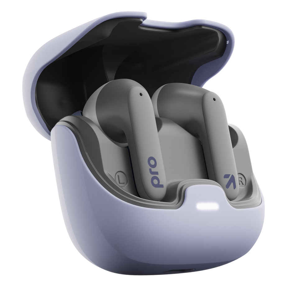 GOBOULT (Formerly Boult) Z40 Pro with 100H Battery, Quad Mic ENC, Rubber Grip Design | Lavender