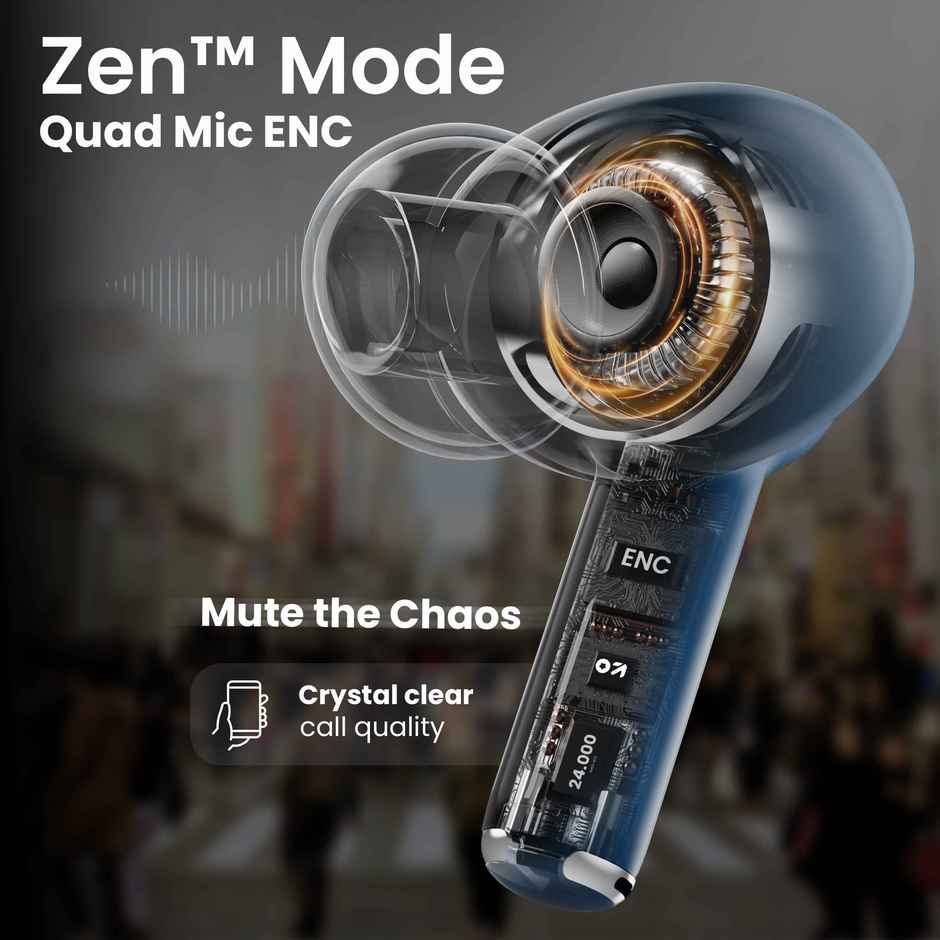 GOBOULT W40 with Quad Mic ENC, 48H Battery Life, |Denim Blue, True Wireless