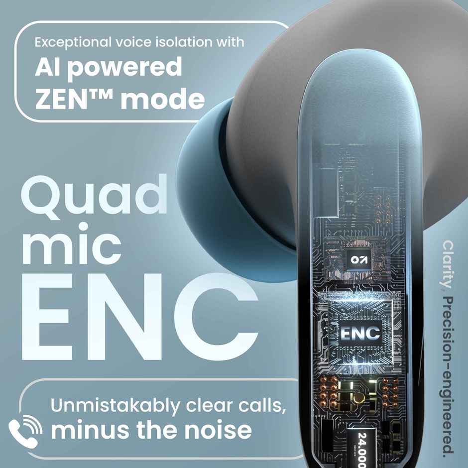 GOBOULT K60 Zen Quad Mic ENC | 60H Battery | Fast Charging | Powder Blue