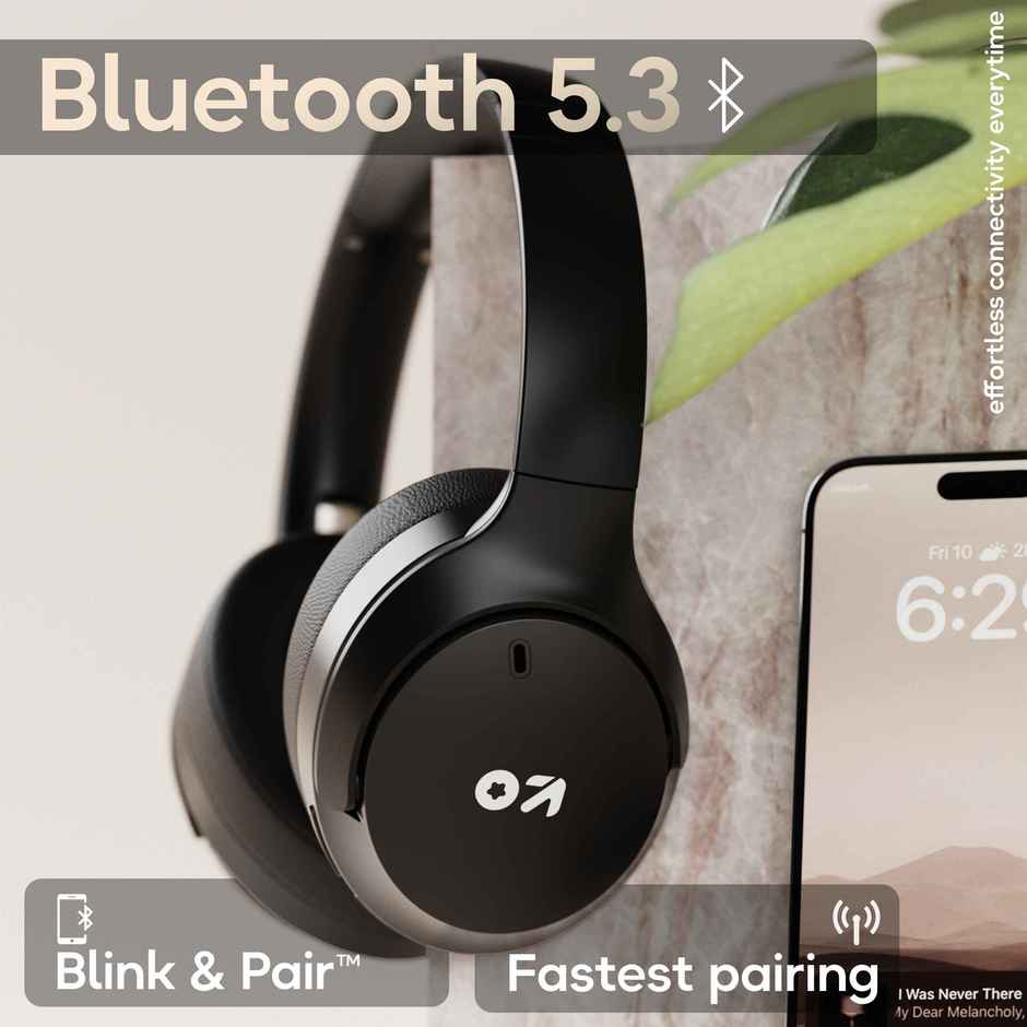 GOBOULT Q | 70Hrs Battery | Enc Mic | 40Mm Boosted Drivers | 4 Eq Mode | Black