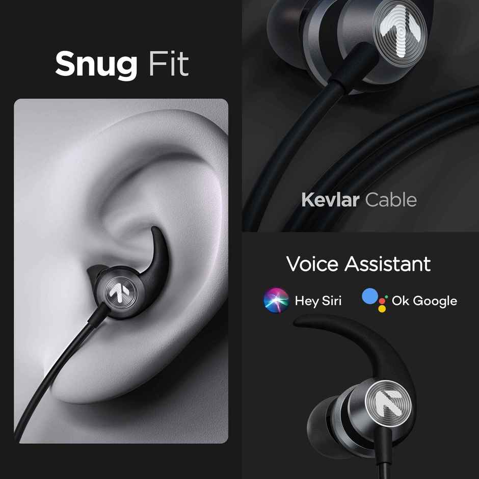 GOBOULT BassBuds X1 in-Ear Wired Earphones with 10mm Extra Bass Driver and HD Sound (Black)