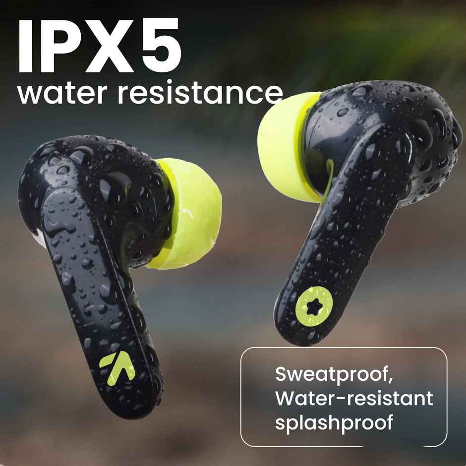 GOBOULT X70 in Ear TWS Earbuds with 60H Playtime, Zen ENC Mic, Low Latency Gaming, Type-C Fast Charging, Made in India, 10mm Rich Bass Drivers, IPX5, Ear Buds TWS - Black