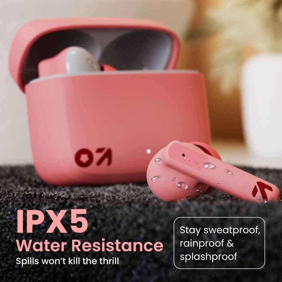 GOBOULT Octave | 60Hr Battery | Quad Mic Enc | 50Ms Ultra Low Latency|5.3 BT|Pink