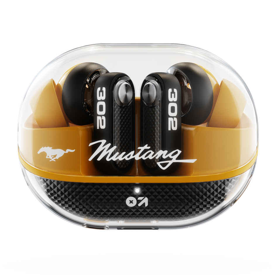 GOBOULT Formerly Boult Mustang Sprint | Turbo Yellow | 30dB ANC | 60H Playtime | 13mm Bass Drivers
