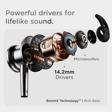 GOBOULT ProBass EQCharge with ZEN Mode ENC, 32hrs Playtime (Black)