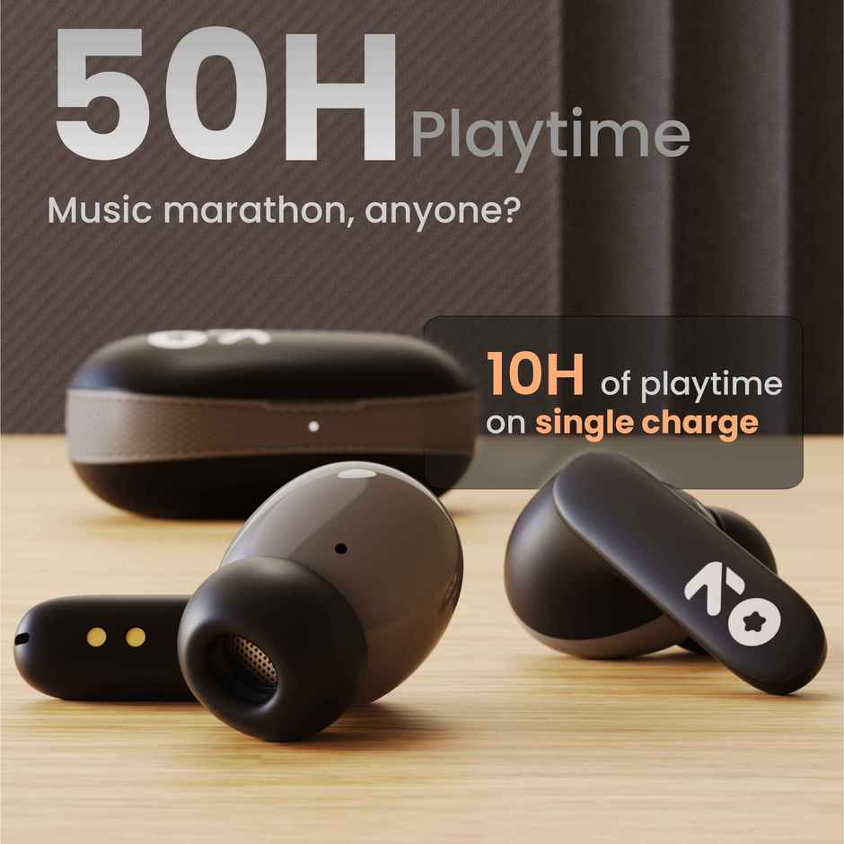 GOBOULT Y1 with Zen ENC Mic, 50H Battery, Fast Charging, Pro+ Calling |Black, TWS