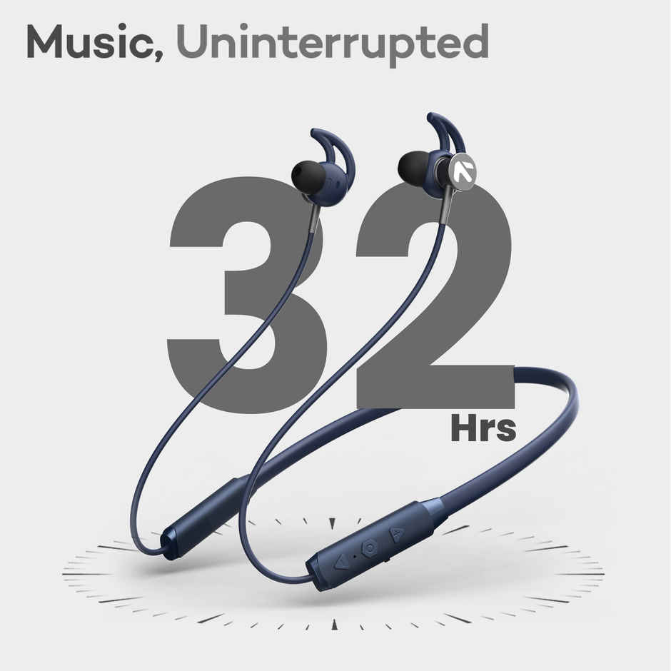 GOBOULT Probass Eqcharge With Zen Mode Enc,Ultra-Fast Charging Bluetooth Headset(Blue, In The Ear)