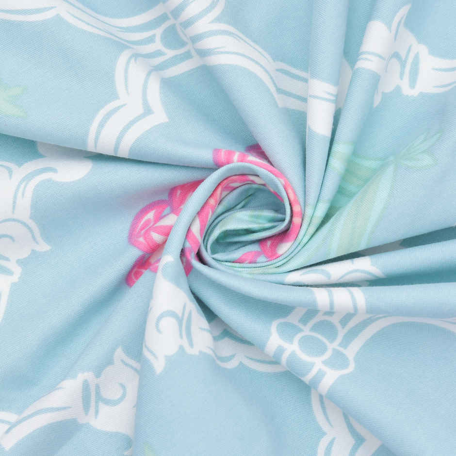 BAY6 Polyester Door Curtains - Set of 2 - (7x4 ft) - Green