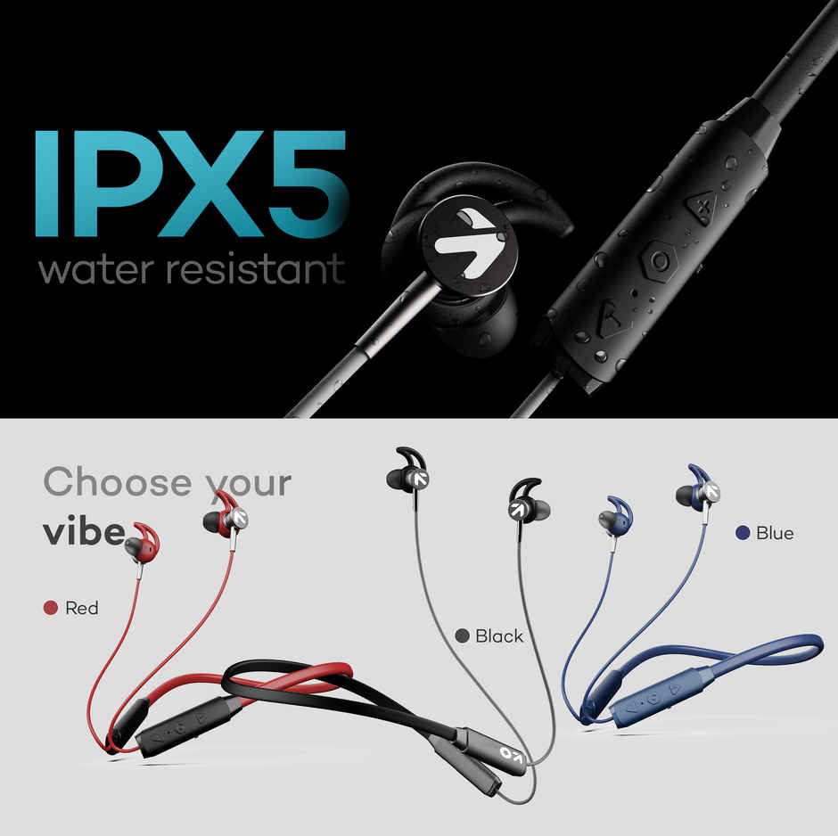 GOBOULT Probass Eqcharge With Zen Mode Enc,Ultra-Fast Charging Bluetooth Headset(Blue, In The Ear)