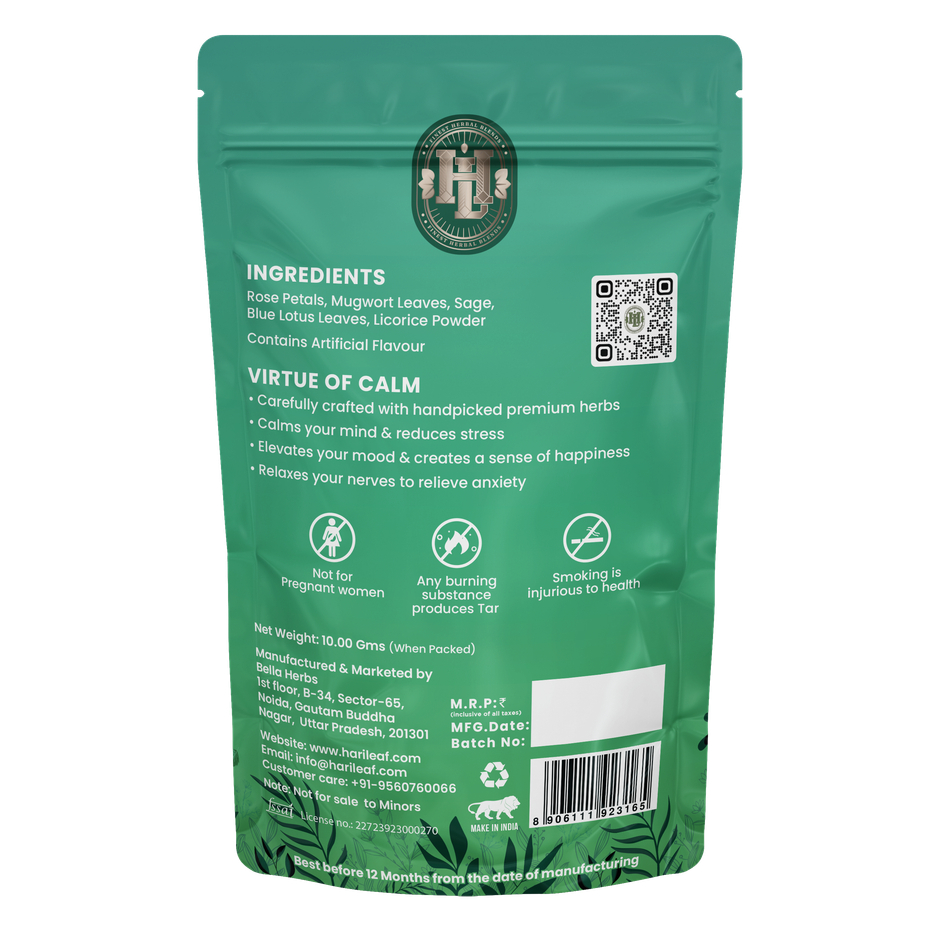 Bongchie Hari Leaf Calm | Blueberry Non-Tobacco Smoking Mix