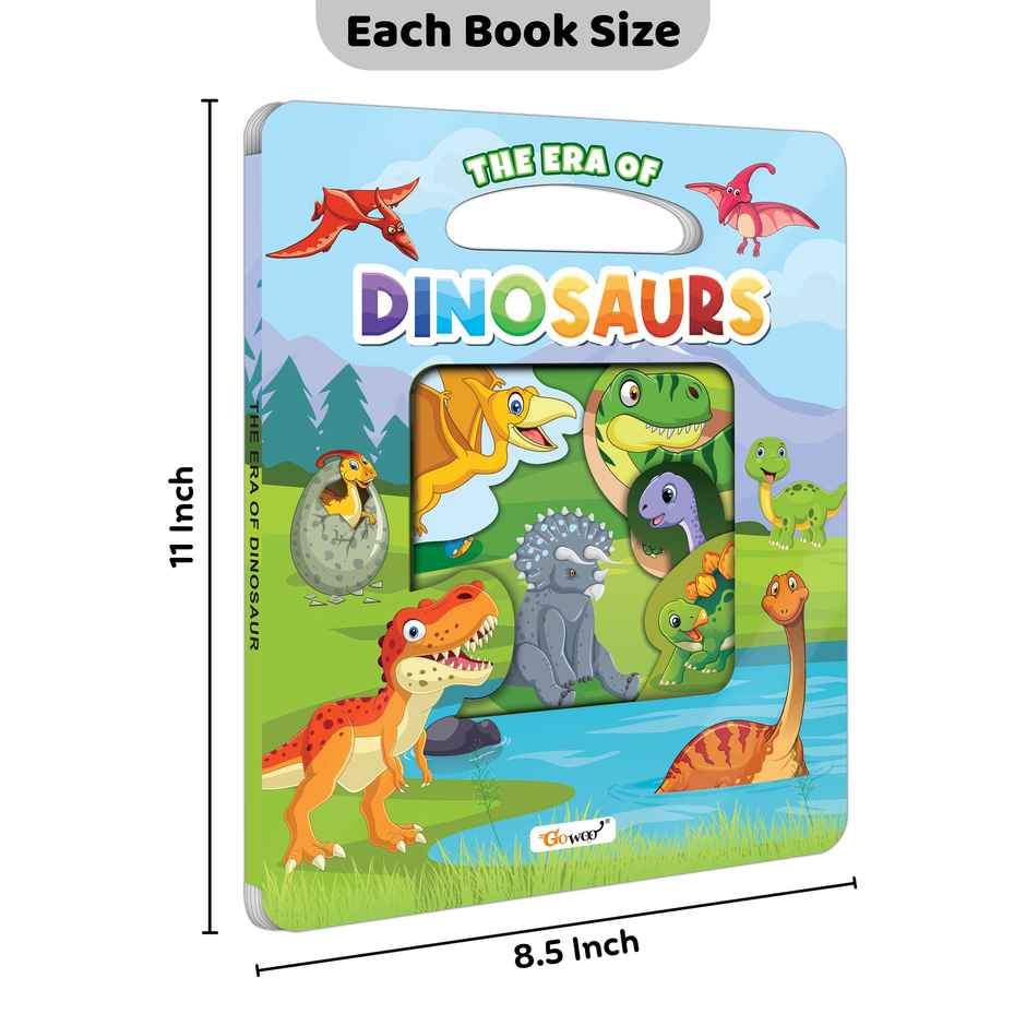 The Era of Dinosaur Window Cut Board Book - Children's Picture Book | Kids Educational Board Book