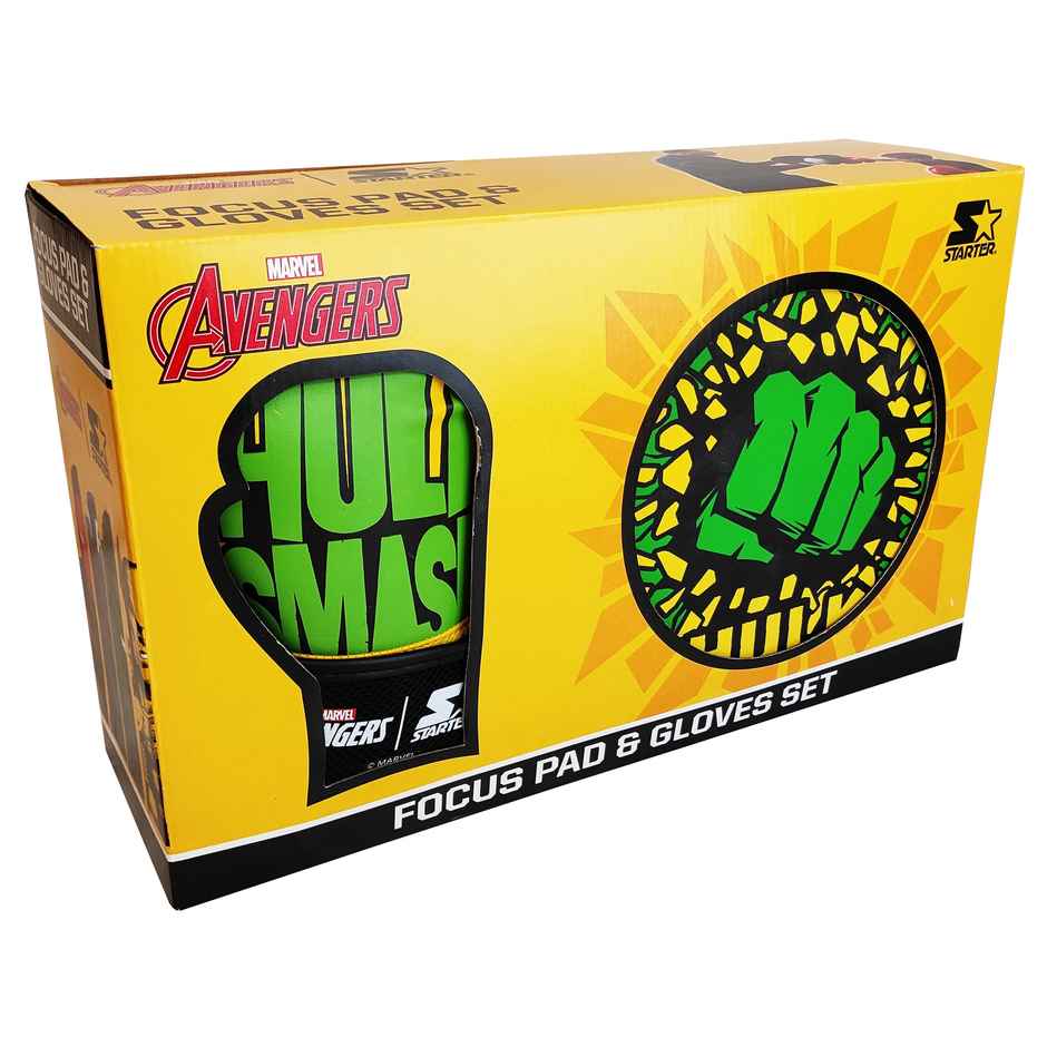 Hamleys Starter Hulk Boxing Glove And Focus Pad Multicolour, 3Y+