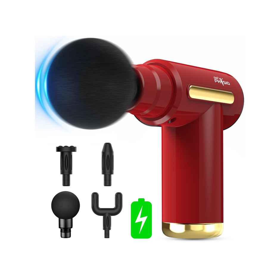 Dr Physio USA Supervolt 1042 Electric Full Body Pain Relief Massage Machine Gun Massager | Red
