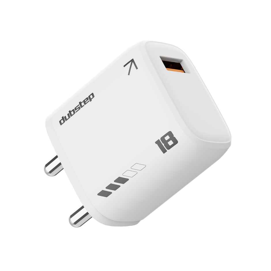 Dubstep Sprint 18W Superfast QC Wall Charger | Adaptor Only | White