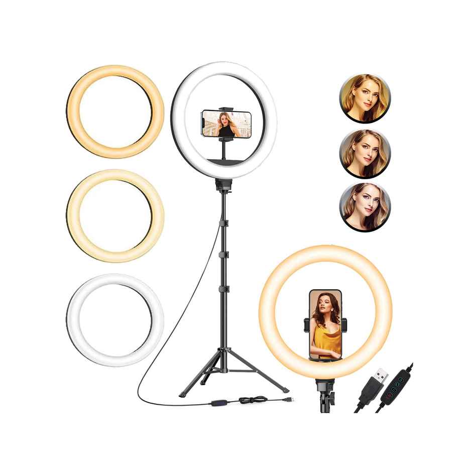 Kratos 12 Inch Ring Light with 7 Feet Tripod Stand