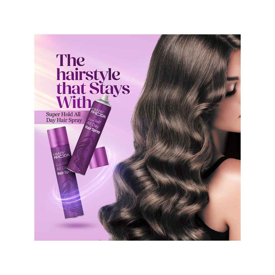 Hilary Rhoda Super Hold All Day Hair Spray | Lasts All Day Long & Ultra Strong Hold