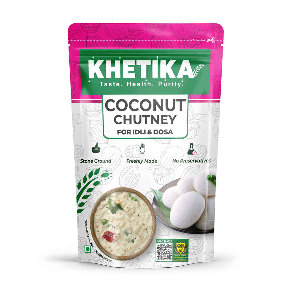 Khetika Fresh Idli Dosa Batter (1kg) & Khetika Coconut Chutney (120g) Combo