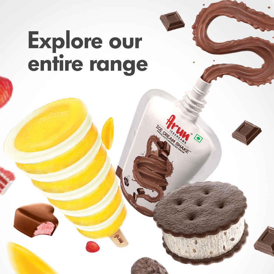 Arun Chocolate Flavoured Ice Cream Tub (500ml) & Hershey'S Chocolate Syrup | Topping Sauce (180g) Combo