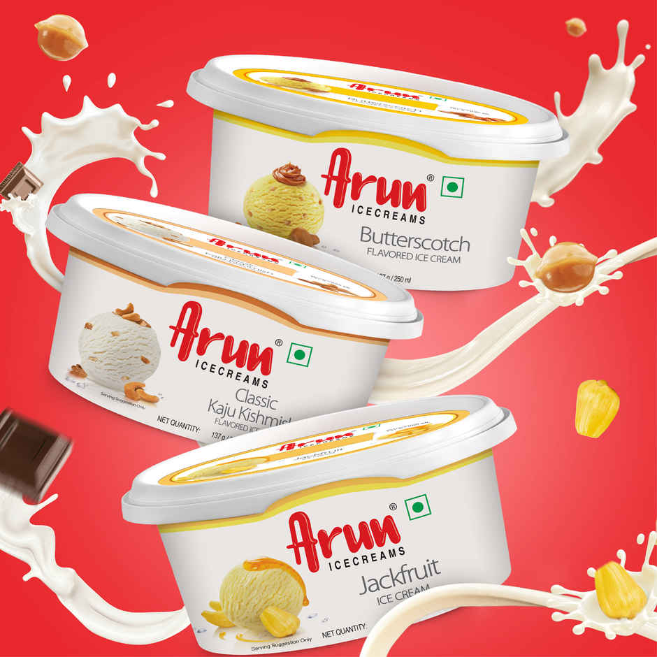 Arun Vanilla Ice Cream Tub | Classic Creamy Flavour (250ml) & Hershey'S Chocolate Syrup | Topping Sauce (180g) Combo