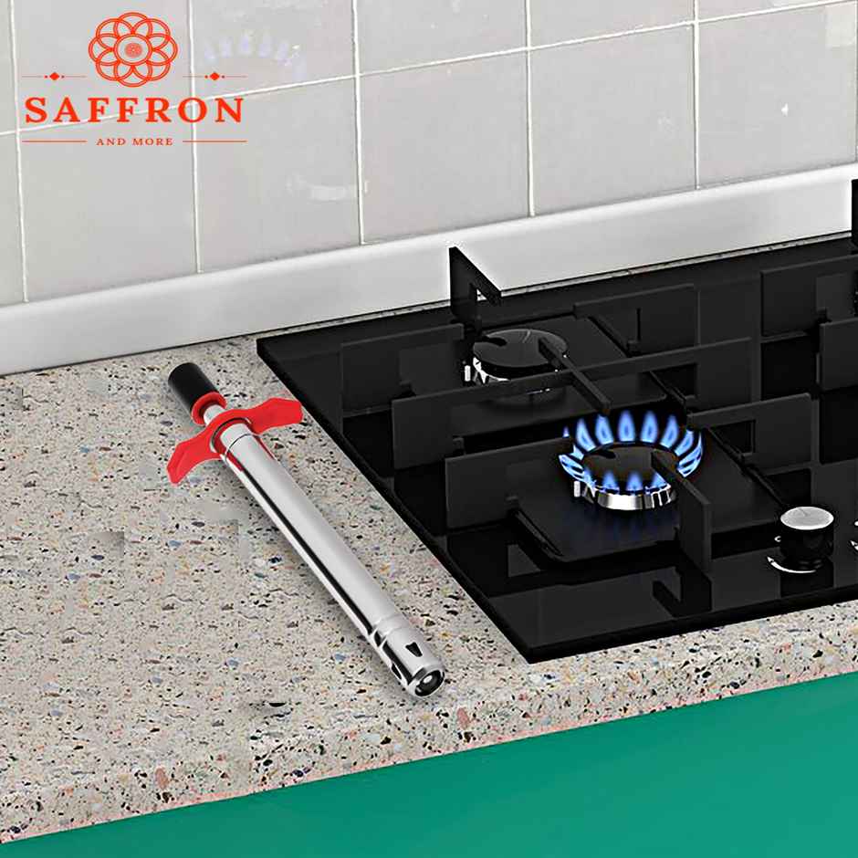 Saffron Easy Grip Gas Stove Lighters | Restaurants & Kitchen Use | Black