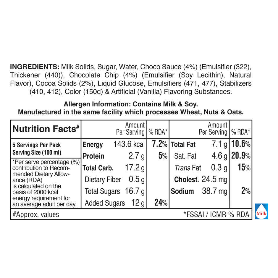 Arun Chocolate Flavoured Ice Cream Tub (500ml) & Hershey'S Chocolate Syrup | Topping Sauce (180g) Combo